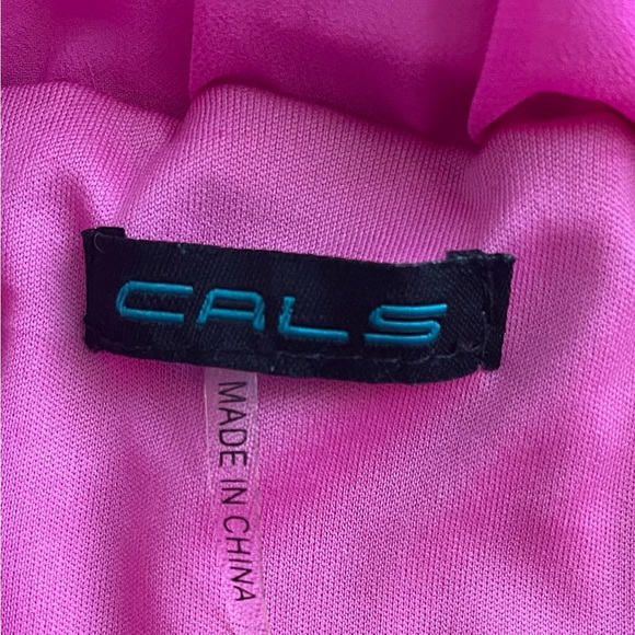 pleated maxi skirt fuchsia bright pink color Barbie style size S-M - Picture 10 of 10